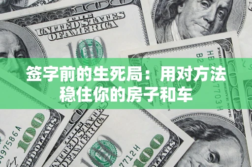 北京签字前的生死局：用对方法稳住你的房子和车