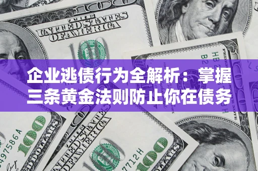 北京企业逃债行为全解析：掌握三条黄金法则防止你在债务乱局中“踩雷”