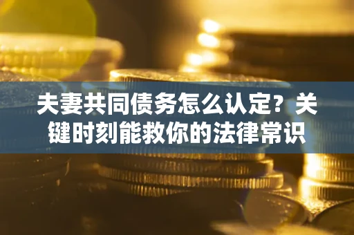 北京夫妻共同债务怎么认定？关键时刻能救你的法律常识