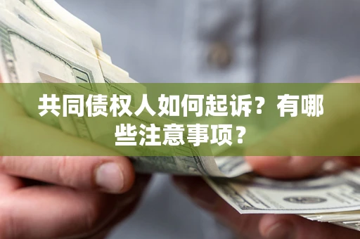 北京共同债权人如何起诉？有哪些注意事项？
